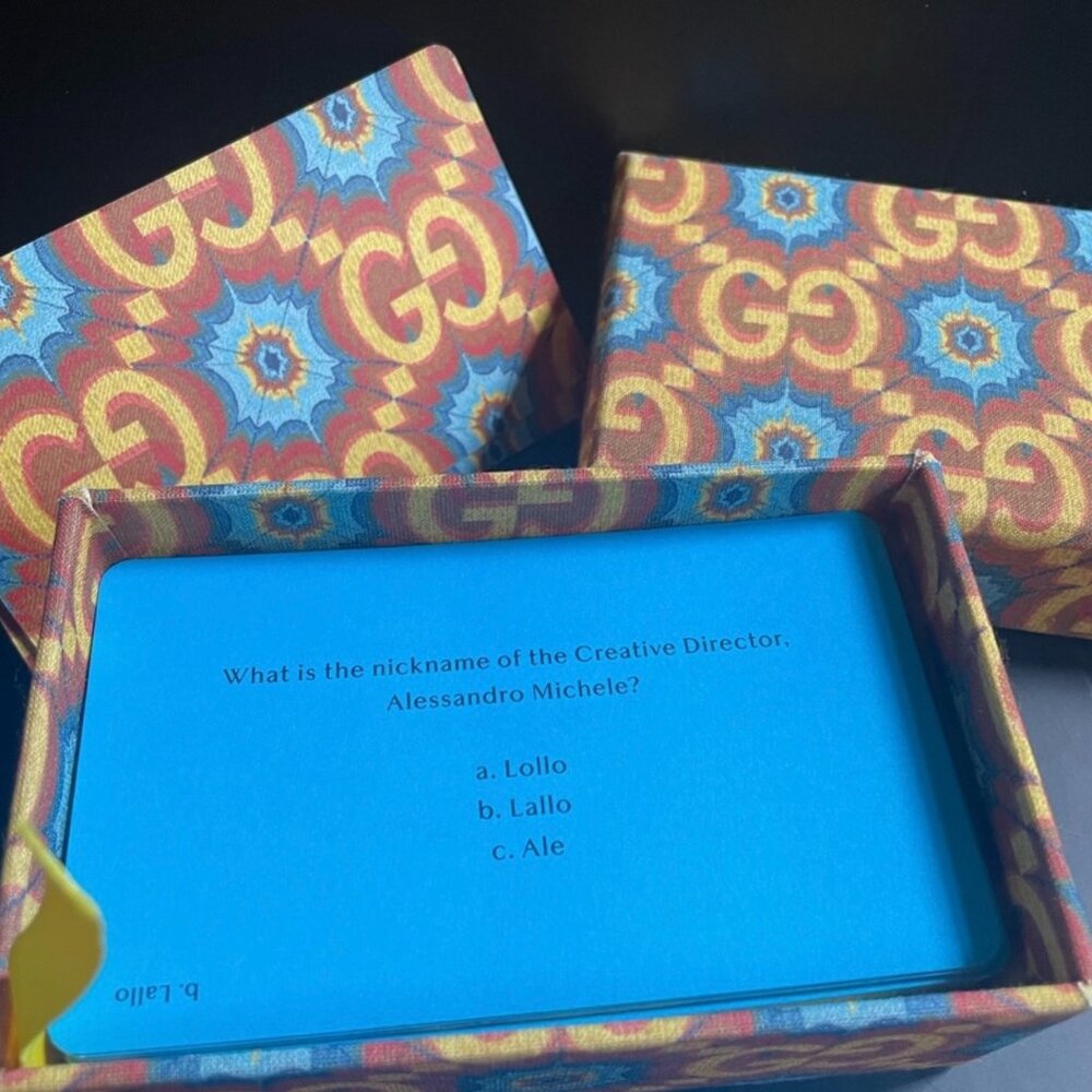 GUCCI BOX Trivia Quiz Card Game Luxury Designer Gift 100th Anniversary 🎉💞💖